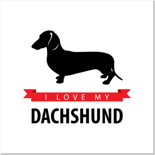 I Love My Dachshund Posters and Art